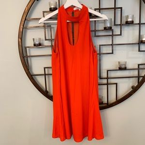 Lovers + Friends red keyhole shift dress sz S